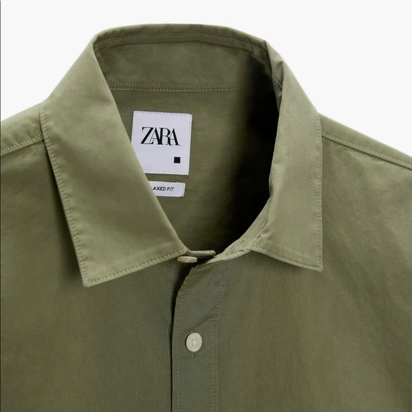 ZARA MAN GREEN BUTTON DOWN - Picture 2 of 4